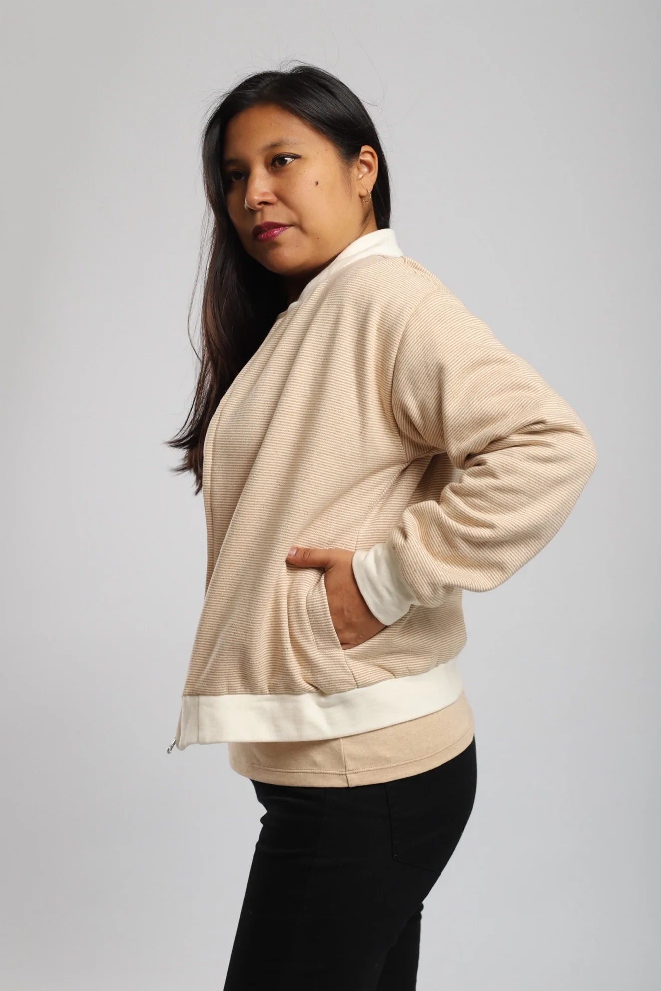 Bomber Eco Rayas Reversible