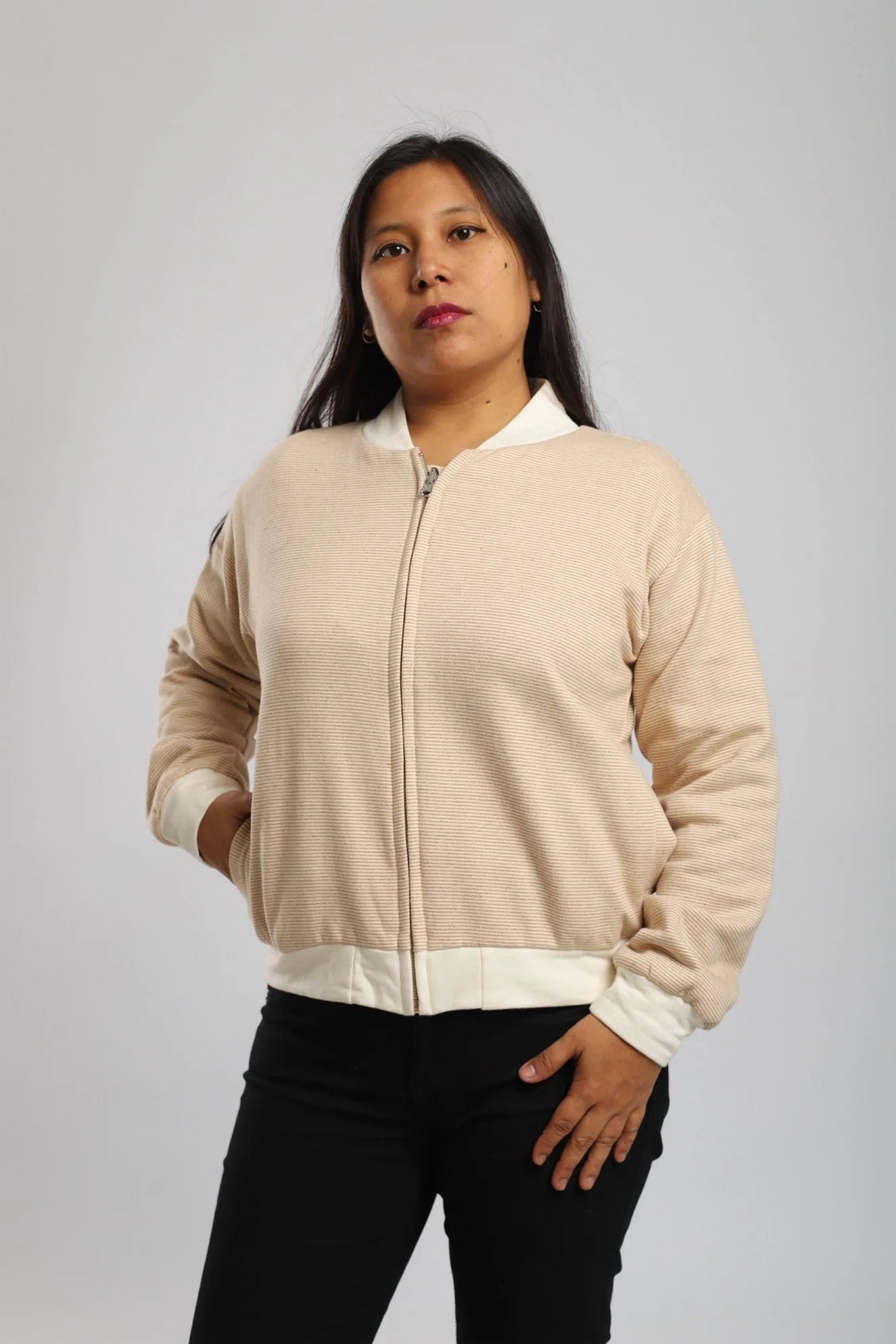 Bomber Eco Rayas Reversible