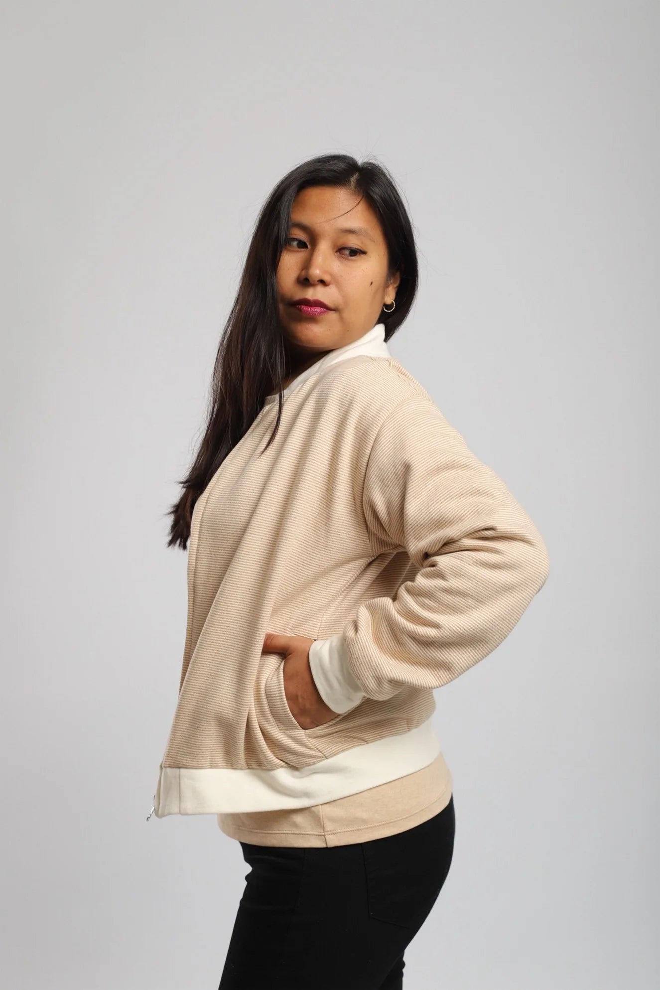 Bomber Eco Rayas Reversible