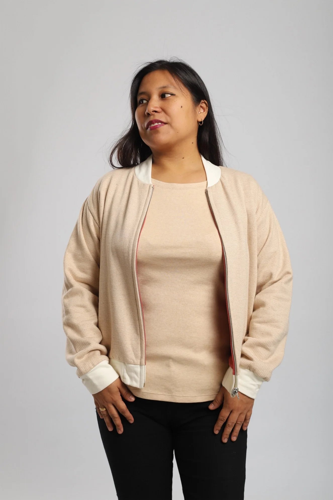 Bomber Eco Rayas Reversible